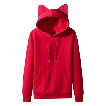 RKSTN Chandails à Capuchon pour Hommes Mode d'Automne Chandail Doux Décontracté Uni à Enfiler Oreilles Capuchon Molleton Poche Chandail à Capuchon Chandail pour Hommes