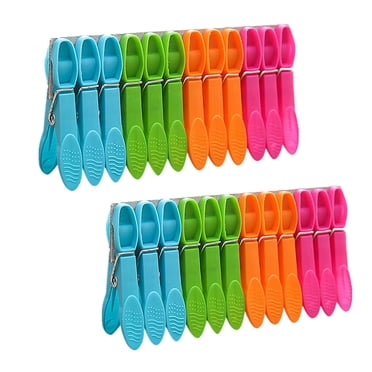 Antqov 24 Pcs Épingles à Linge pour Vêtements, Pinces à Suspendre, Pinces, Cintres en Plastique, Supports, Pinces à Linge, Pinces à Linge en Plastique Colorées, Déco Maison Unique