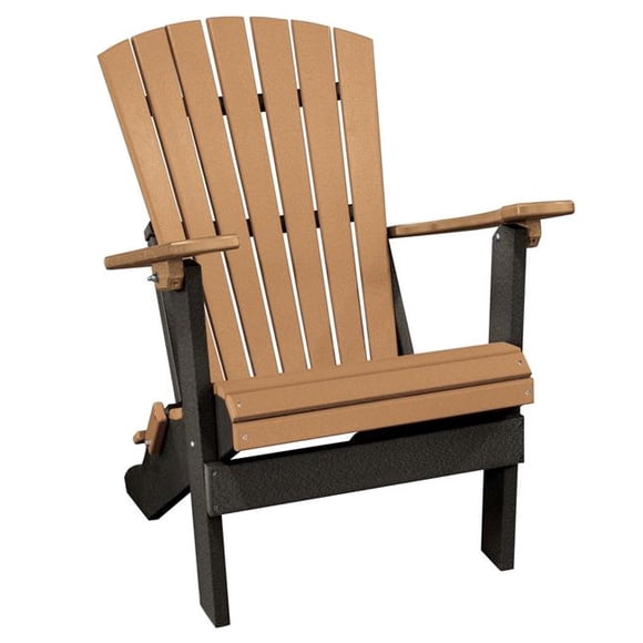 American Furniture 519CBK Chaise Adirondack Pliante avec Base Noire, Cèdre