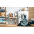 thumbnail image 2 of Ahgly Company Tapis Rond Lavable en Machine Intérieur Transitionnel Vert Sarcelle Profond, 3 Pieds Rond, 2 of 7