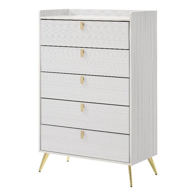 ACME Zeena 5-Drawer Wooden Chest in White