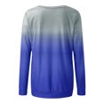 thumbnail image 4 of Hauts Mignons pour Femmes Automne Hiver Col Rond Manches Raglan Dégradé T-shirt Ample Blouses Habillées Décontractées en Liquidation, 4 of 4