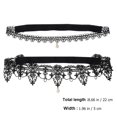 thumbnail image 3 of 2 Pcs Nouvelles Bas en Dentelle pour Mariée Pendentif en Strass Jarretière de Mariage Western, 3 of 7