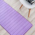 thumbnail image 3 of Memory Foam Bath Rug Anti Slip Bath Mat Absorbent Bath Rugs Bathroom Carpet Bath Mats Shower Mats (50 x 80 cm, Light Purple), 3 of 7