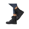 thumbnail image 1 of Bellella Womens Combat Boot Side Zip Booties Lace Up Ankle Boots Waterproof Shoes Work Black 5.5, 1 of 5