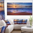 thumbnail image 1 of Blue Waves on Sandy Beach - Seashore Canvas Art Print, 1 of 3