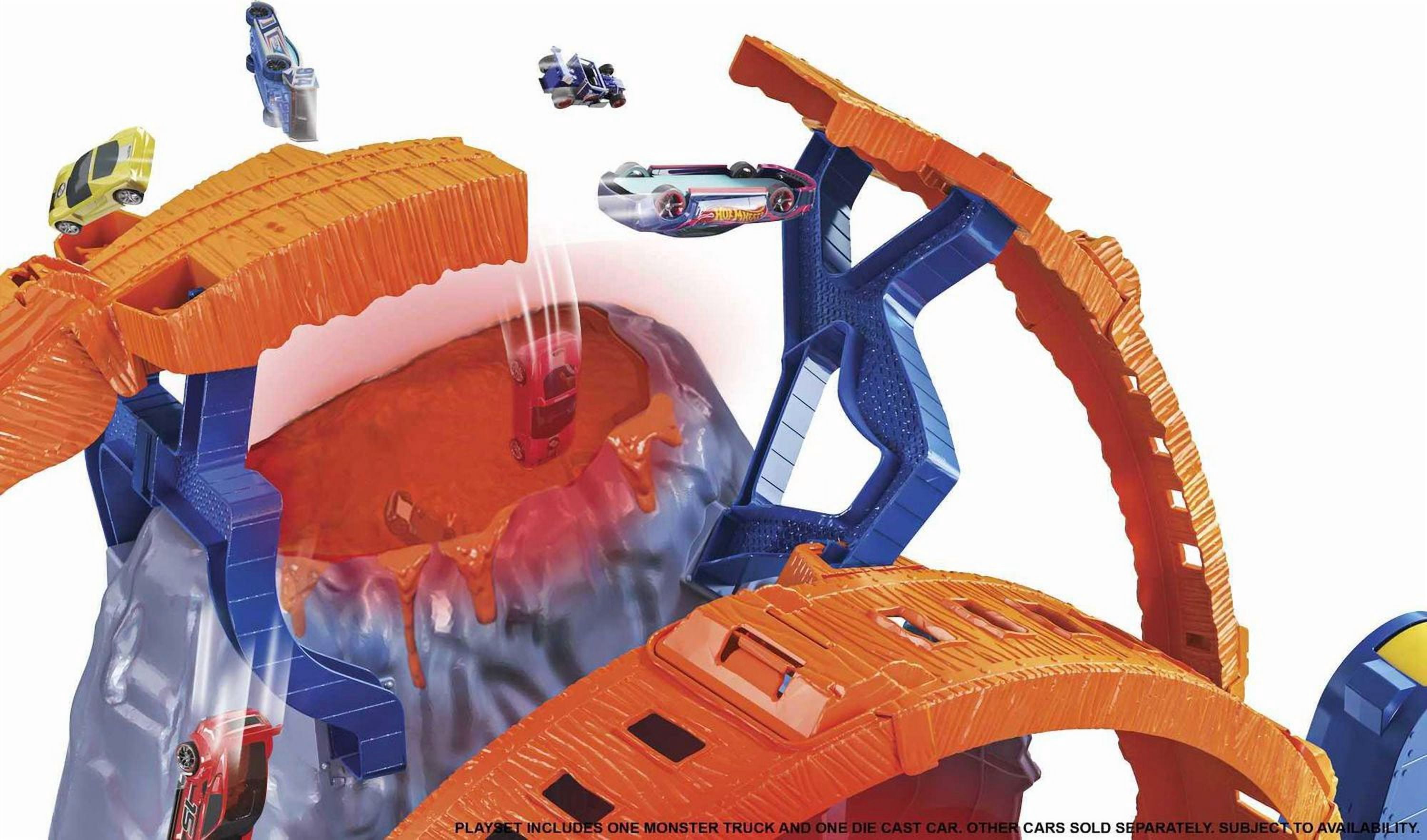 Hot Wheels Monster Trucks T-Rex Volcano Arena Playset