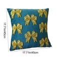thumbnail image 3 of Wzzjkit Christmas Velvet Bow Pillowcase Green and Blue Available Holiday Decorative Pillowcase, 3 of 6