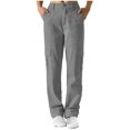 thumbnail image 1 of Besolor Pantalon Cargo Extensible Taille Haute Femme Ample Multiples Poches Jambe Droite Grand Pantalon Pantalon Mode Mode Urbaine, 1 of 6