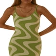 thumbnail image 2 of Robes Moulantes pour Femmes Été Tricot Ajouré Aguichant Sortie de Nuit Robe Midi Maxi Sans Manches Longue Robe Ajourée, 2 of 6