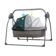 thumbnail image 4 of Siruishop Automatic Baby Bassinet Melodies Timer for 0-18 Months Auto Rocking Bassinet green, 4 of 8