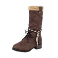thumbnail image 2 of Thick Heel, Comfortable, Non-slip, Wear-resistant And Warm Strap Middle Tube, 2 of 8