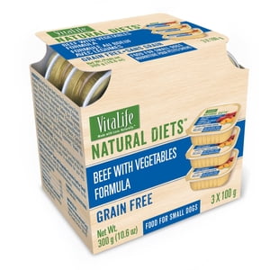 VitaLife Natural Diets Small Dog Food Beef & Vegetables Grain Free Formula
