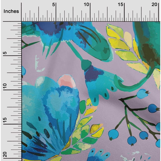 oneOone Cotton Poplin Dusty Violet Fabric Florals Sewing Craft Projects Fabric Prints By Yard 56 Inch Wide-IXE