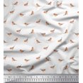 thumbnail image 2 of Soimoi White Moss Georgette Fabric American Robin Bird Decor Fabric Printed BTY 42 Inch Wide, 2 of 5