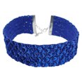 thumbnail image 2 of Collier Ras-du-Cou à Paillettes Métalliques Col en Velours pour Femmes, Accessoire de Fête au Design Scintillant d'Écailles de Poisson – Pièce Déclarée Ajustée et Confortable pour Tenues de Soirée Festival, 2 of 5