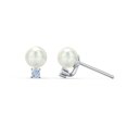 thumbnail image 1 of Freshwater Pearl with Birthstone Stud Earrings, 1 of 2