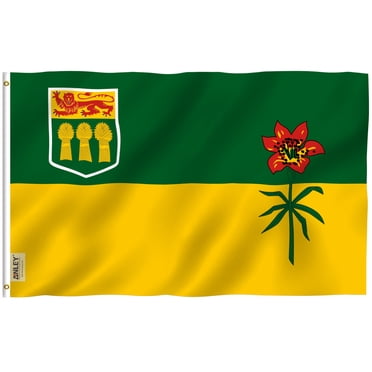 ANLEY Fly Breeze Drapeau de la Saskatchewan 3 X 5 Pieds - Drapeau de la Province Canadienne de la Saskatchewan en Polyester