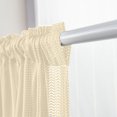 thumbnail image 4 of Innerwin Kitchen Curtains Decor Half Window Curtain Rod Pocket Simple Short Valance Semi-sheer Modern Solid Color Luxury Treatment Beige W:59''x H:18'', 4 of 5