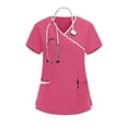 thumbnail image 1 of HongQid Scrub Tops for Women — Classic Fit, Pocket, Four-Way Stretch, Anti-Wrinkle, 1 of 5