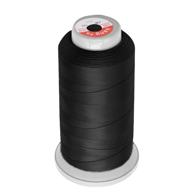 WHEANG Home Decor Household Polyester Sewing Thread 210D/3 High Strength Line 1190Yards One Size Black