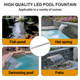 thumbnail image 3 of Stainless Steel Pool Fountain – 48" LED Waterfall Spillway – Rectangular Remote-Controlled – Outdoor Garden & Indoor Pools – Above Ground Use, 3 of 7