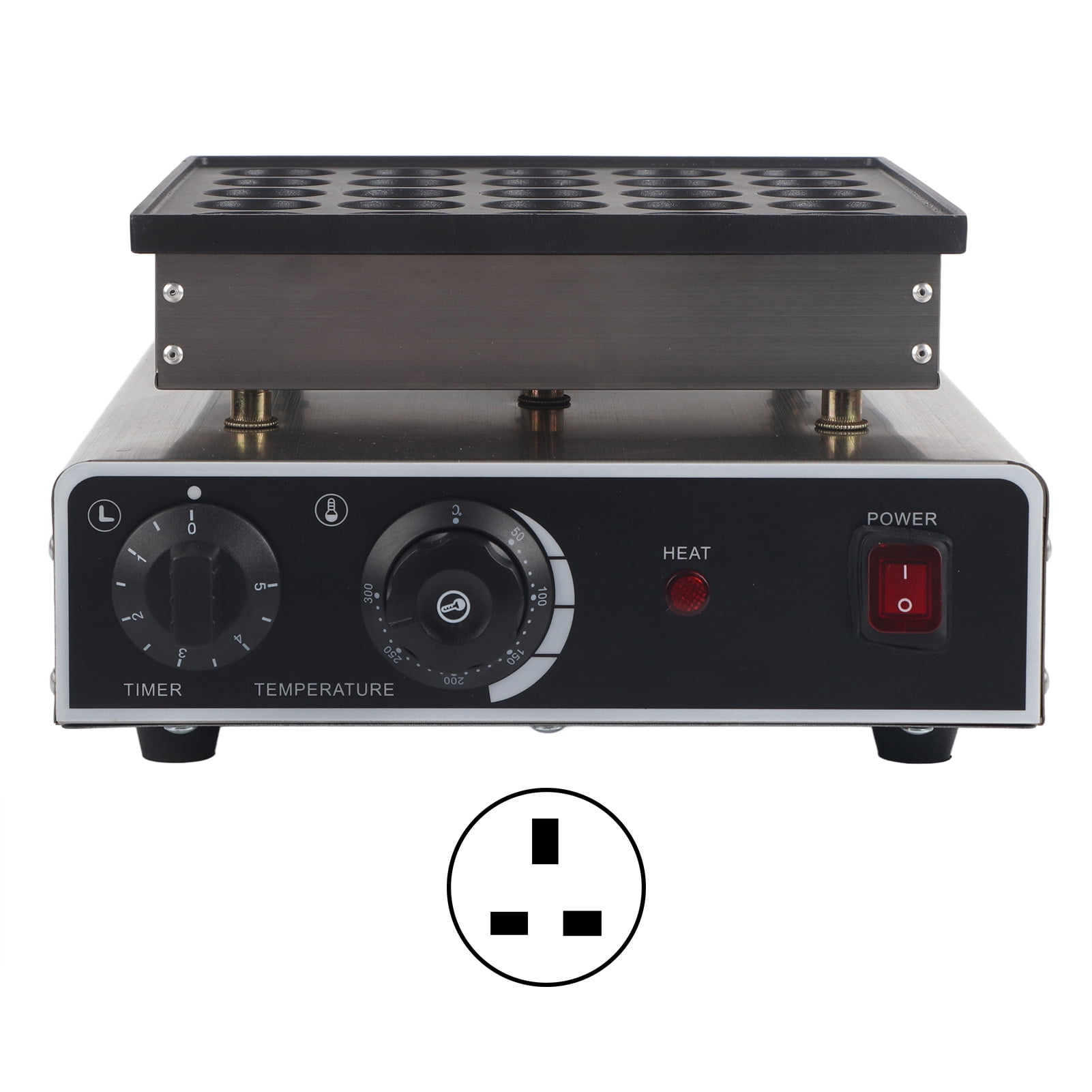 950W Electric Waffle Machine, Muffin Maker, Rapid Heating For Home Making Muffins, Waffles, Pancakes Restaurant Kitchen Appliance UK Plug 220V