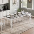thumbnail image 1 of 71 Inch Rectangular Dining Table for 6, Rustic Farmhouse Kitchen Table with Large Tabletop, Long Wooden Dining Room Table with Heavy Duty Legs, Grey, 1 of 8