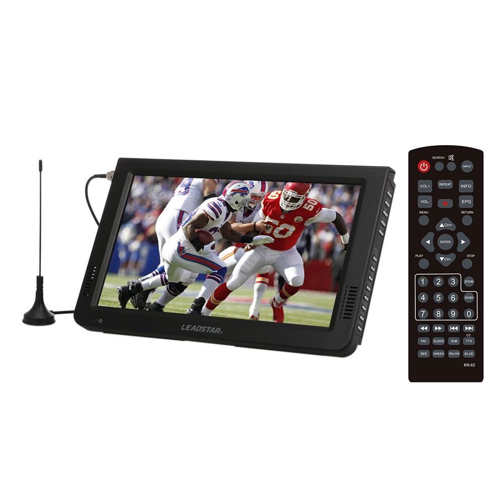 LEADSTAR 10 Inch Portable Digital ATSC TFT HD Screen Freeview LED TV Video Player for Car Caravan Camping Outdoor or Kitchen Support USB SD Card