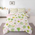 thumbnail image 2 of Erosebridal Ensembles de Literie pour la Saint-Patrick avec Couette, Insert de Couette Trèfle Vert, Décor de Fleurs Kawaii, Réversible 2 Pcs, 2 of 8