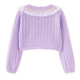 thumbnail image 4 of RXIRUCGD Veste Décontractée à Capuche pour Enfants avec Nœud, Boutons, Perforation, Col Rond, Manches Longues (Violet, Taille : 5-6 Ans), 4 of 8