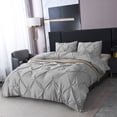 thumbnail image 1 of XYAIYT Elegant Solid Color 3 Piece Quilt Cover Set Includes Pillowcases Soft Breathable Polyester Fabric Easy to Clean and Maintain Enhances Bedroom Decor and Relaxed for All Seasons(Gray,Queen), 1 of 6