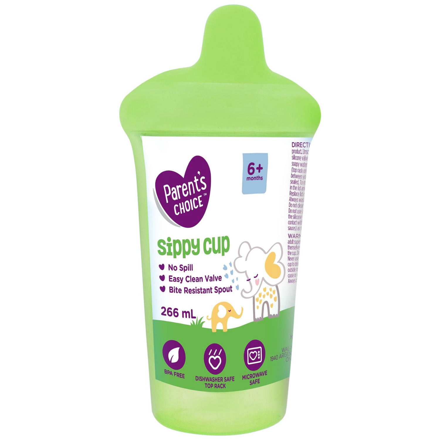 Parent’s Choice Sippy Cup, Green