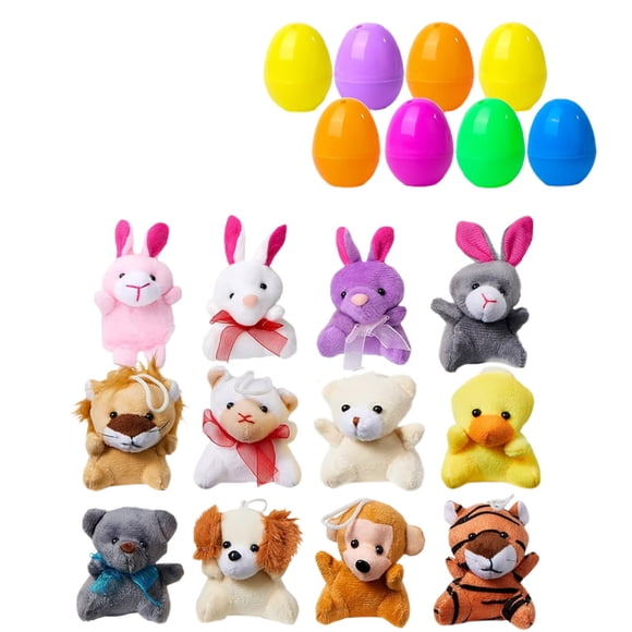 LSLJS 12/24/36 Pcs Prefilled Easter Eggs Filled with Animals Toys Easter Decorations, Gifts for Women/Men