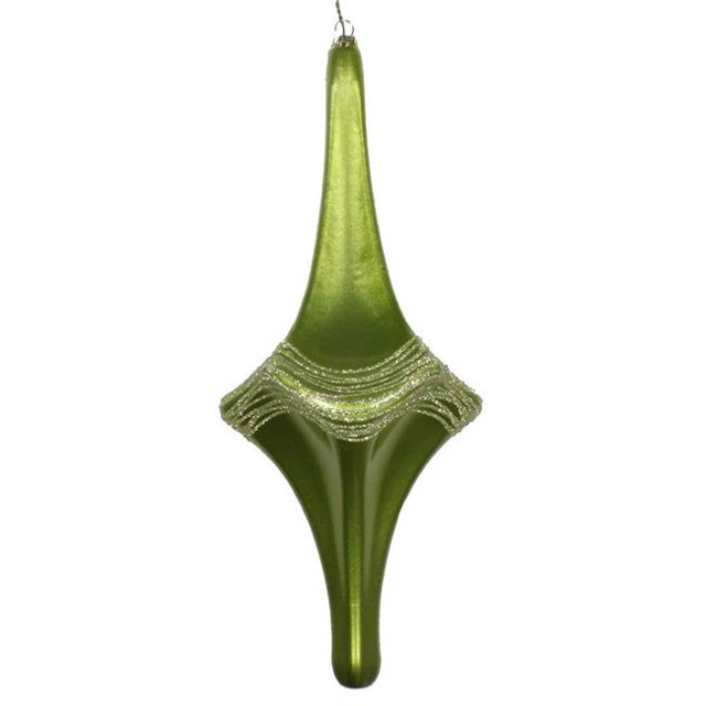 Vickerman MT194154D 12 Po. Ornement Celadon Candy Glitter Drop