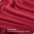 thumbnail image 2 of Bare Home Ensemble de Draps en Molleton Microplush - Ultra Doux - Poche Profonde - Grand Lit, Rouge, 2 of 7