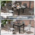 thumbnail image 3 of CoSoTower Extendable Patio Dining Table, Tempered Glass Aluminum Outdoor Table for Garden Lawn Backyard, Clear, 3 of 7