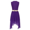 thumbnail image 2 of iiniim Robe de Danse Lyrique Brillante pour Femmes, Robe de Performance de Danse Ballet Moderne Contemporaine, Violet P, 2 of 5