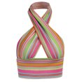thumbnail image 4 of Fridja Lady Color Striped Sleeveless Halter Halter Slim Knit Cross Top, 4 of 5