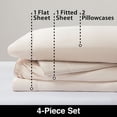 thumbnail image 4 of Allswell 300 Thread Count Soft & Silky 4-Piece Viscose from Bamboo Sateen Sheet Set, 4 of 8
