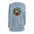 thumbnail image 3 of Timegard Tops for Women Fall Winter Fleece Linend Christmas Print Long Sleeve Thick Pullover with Pockets, 3 of 3