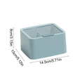 thumbnail image 3 of Iumwxz Makeup Storage Box with Lid Double Compartment DustProof Desktop Lipstick Remover Swab Classification Organizer Jewelry Holder 1 Pack Blue, 3 of 6