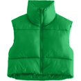 thumbnail image 1 of ORUYROP Veste Courte à Col Montant avec Fermeture Éclair pour Femmes, 1 of 7