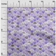 thumbnail image 2 of oneOone Polyester Spandex Medium Purple Fabric Sea Shells Ocean Sewing Material Print Fabric By The Yard 56 Inch Wide, 2 of 4