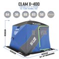 thumbnail image 2 of CLAM X-400 Portable 4 Person 8 Foot Ice Team Thermal Hub Shelter w/Light, 2 of 12