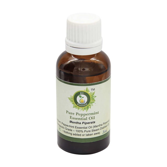 Peppermint Essential Oil Mentha Piperata Peppermint Oil For Hair Pure Peppermint Oil Undiluted Pure Natural Steam Distilled Therapeutic Grade 15ml 0.507oz By R V Essential