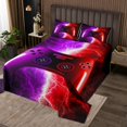 thumbnail image 1 of Ensemble de Courtepointe Gamer Simple pour Garçons Violet Rouge Ensemble de Literie Manette de Jeu, Ensemble de Lit Console de Jeu Vidéo pour Enfants Couvre-Lit Moderne Éclair Décoration de Chambre avec 1 Taie d'Oreiller, 1 of 4