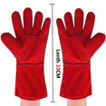 thumbnail image 3 of Gants de Soudage Doublés en Cuir de Vache à Double Couche Gants de Travail Multifonctions Résistants à la Chaleur, 3 of 6