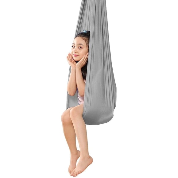 Sensory Swing Indoor Therapy Swing for Adults Kids and Teens W/More Special Needs Sensory Great for Autism,Has A Calming Effect On Children Needs (Gray)