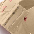 thumbnail image 3 of GDREDA Classic Style Bra New Front Closure Plus Size Bra With Gathering Effect No Underwire Side Support Full Coverage For Plus Size Women's Underwear Beige,36, 3 of 6
